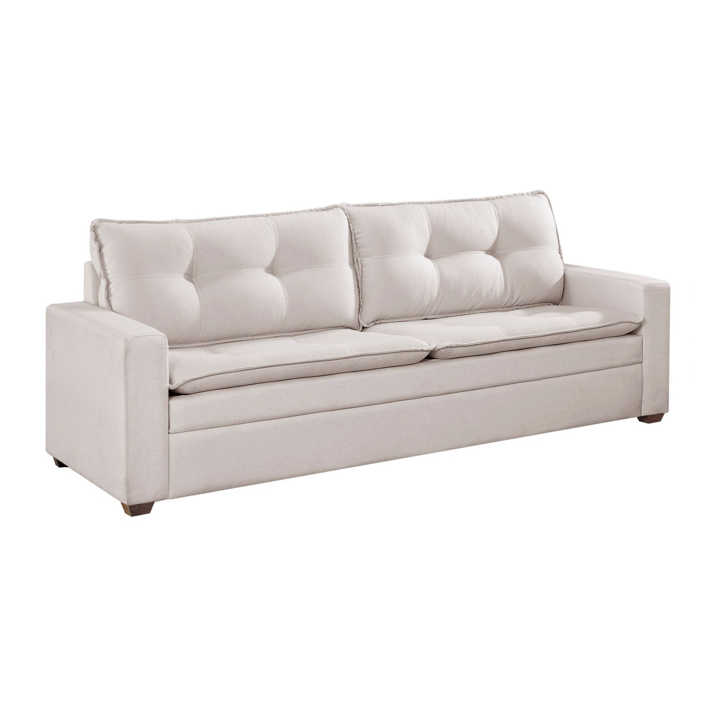 Sofá Living Fixo Moderno 3 e 2 lugares Prime Linho Cru Natural Medidas 1,70m e 2,20m Pillow top- Grand Mobile Móveis - Loja de Móveis e Decorações no bairro da Mooca e Tatuapé na cidade de São Paulo no estado de SP