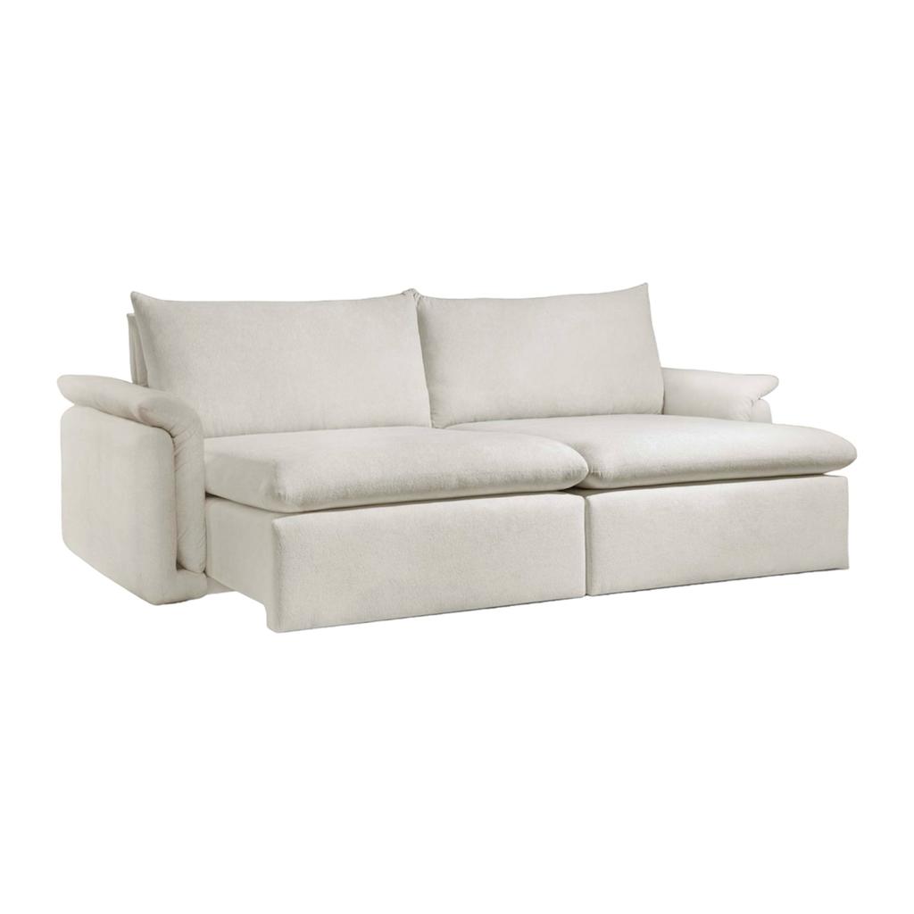 Sofá retrátil reclinável Dal com almofadas e encosto soltas, espuma HR33 e sistema de molas multimolas (incluindo molas Bonnel, espiral e pocket ensacadas), pillow top e tecido de linho cru. Disponível em diversas medidas, incluindo 1,80m, 2,00m, 2,20m, 2,40m, 2,60m, 2,80m e tamanhos maiores. Encontre na Grand Mobile Móveis, sua loja de móveis e decorações em Mooca e Tatuapé, São Paulo, SP.