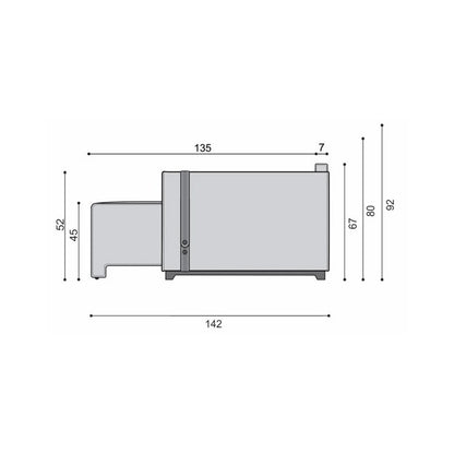 Compacto sofá retrátil sem caixa pouca pequena profundidade 1,00m fechado 1,40m aberto braços 6cm, detalhe cinto couro marrom e botões, almofadas encosto soltas e decorativas, espuma D33, medidas 1,74m, 1,94m, 2,14m, 2,34m, 2,54m assentos 0,80m, 0,90m, 1,00m, 1,10m, 1,20m estofamento linho cru, ideal para sala de estar – Grand Mobile Móveis – Loja de Móveis e Decorações no bairro da Mooca e Tatuapé na cidade de São Paulo no estado de SP